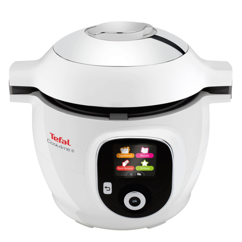 Multicooker Tefal CY851130 Cook4me, 1600 W, 6 L, 6 moduri de gătit, Pornire întârziată, Economisire căldură, Alb