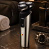 Aparat de ras cu baterie Oliver Voltz OV51814D, 5 W, 60 min, sistem de ras flotant cu trei capete, ecran LCD, 1200 mAh, Type-C, argintiu/negru