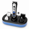 Aparat de tuns 5-în-1 Oliver Voltz OV51810T, 5 W, 90 min, 7300 rpm, ecran LCD, suport, negru/albastru