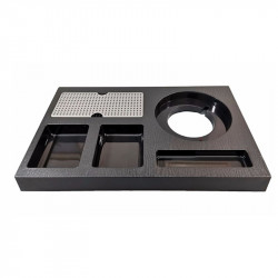 Ceainic electric cu organizator Oliver Voltz OV51230Y, 1200 W, 1 litru, Rotire la 360°, Inox/Negru