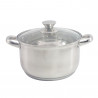 Oală cu capac Rosberg R51210L28, 28 cm, 10 l, pentru plite cu inducție, din oțel inoxidabil