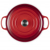 Tigaie din fontă Le Creuset 21179300602430, 30 cm, 6,2 l, Capac etanș pentru păstrarea aromelor, Cuptor până la 260 °C, Inducție, Roșu