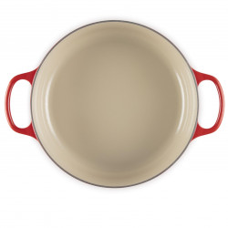 Tigaie din fontă Le Creuset 21179300602430, 30 cm, 6,2 l, Capac etanș pentru păstrarea aromelor, Cuptor până la 260 °C, Inducție, Roșu