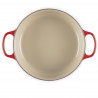 Tigaie din fontă Le Creuset 21179300602430, 30 cm, 6,2 l, Capac etanș pentru păstrarea aromelor, Cuptor până la 260 °C, Inducție, Roșu