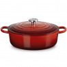 Tigaie din fontă Le Creuset 21179300602430, 30 cm, 6,2 l, Capac etanș pentru păstrarea aromelor, Cuptor până la 260 °C, Inducție, Roșu
