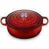 Tigaie din fontă Le Creuset 21179300602430, 30 cm, 6,2 l, Capac etanș pentru păstrarea aromelor, Cuptor până la 260 °C, Inducție, Roșu