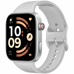 Ceas inteligent Xiaomi REDMI WATCH 6 M2523W1, ecran AMOLED de 2,07″, GPS, Bluetooth, rezistent la apă, argintiu