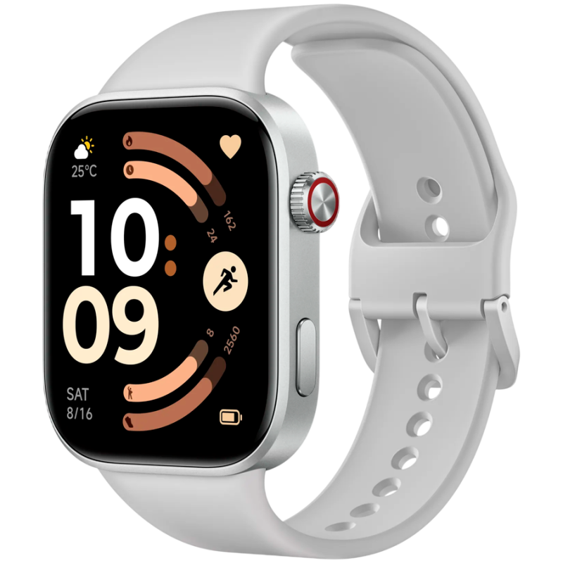Ceas inteligent Xiaomi REDMI WATCH 6 M2523W1, ecran AMOLED de 2,07″, GPS, Bluetooth, rezistent la apă, argintiu