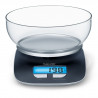 Cantar de bucatarie Beurer BF KS 25 LE, 1,2 l, 3 kg, Afisaj LCD, Functie TARA, Oprire automata, Negru/Argintiu