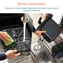 Friteuză cu aer cald Cosori Dual Blaze Pro CAF-P681S, 1700 W, 6,4 l, 12 programe, 360 ThermoIQ, elemente de încălzire duble, acoperire ceramică fără PFAS, negru