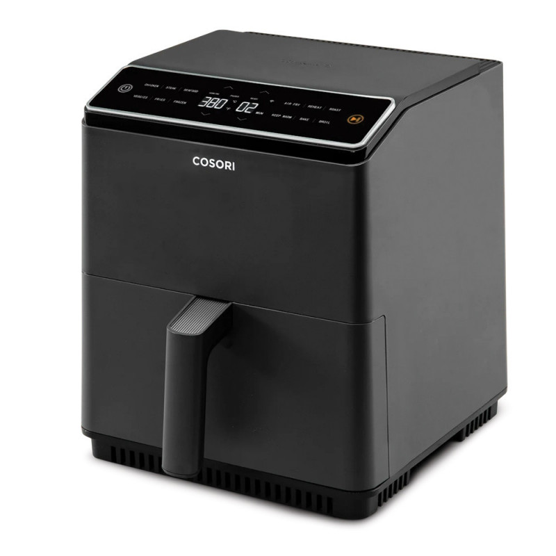 Friteuză cu aer cald Cosori Dual Blaze Pro CAF-P681S, 1700 W, 6,4 l, 12 programe, 360 ThermoIQ, elemente de încălzire duble, acoperire ceramică fără PFAS, negru