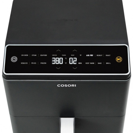 Friteuză cu aer cald Cosori Dual Blaze Pro CAF-P681S, 1700 W, 6,4 l, 12 programe, 360 ThermoIQ, elemente de încălzire duble, acoperire ceramică fără PFAS, negru