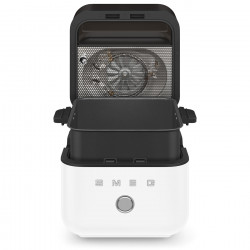 Friteuză cu aer cald Smeg Collezione AFC01WHMAU, 1450 W, 7,3 l, 40-200 °C, 7 programe, mod dublu, comandă tactilă, cronometru, LED, alb