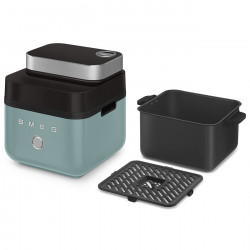 Friteuză cu aer cald Smeg Collezione AFC01EGMAU, 1450 W, 7,3 l, 40-200 °C, 7 programe, mod dublu, comandă tactilă, cronometru, LED, verde
