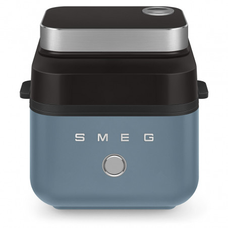Friteuză cu aer cald Smeg Collezione AFC01SBMAU, 1450 W, 7,3 l, 40-200 °C, 7 programe, mod dublu, comandă tactilă, cronometru, LED, albastru