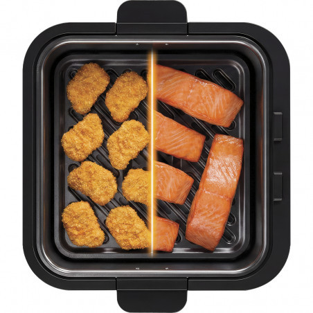 Friteuză cu aer cald Smeg Collezione AFC01BLMAU, 1450 W, 7,3 l, 40-200 °C, 7 programe, mod dublu, comandă tactilă, cronometru, LED, negru