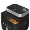 Friteuză cu aer cald Smeg Collezione AFC01BLMAU, 1450 W, 7,3 l, 40-200 °C, 7 programe, mod dublu, comandă tactilă, cronometru, LED, negru