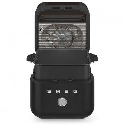Friteuză cu aer cald Smeg Collezione AFC01BLMAU, 1450 W, 7,3 l, 40-200 °C, 7 programe, mod dublu, comandă tactilă, cronometru, LED, negru