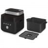 Friteuză cu aer cald Smeg Collezione AFC01BLMAU, 1450 W, 7,3 l, 40-200 °C, 7 programe, mod dublu, comandă tactilă, cronometru, LED, negru