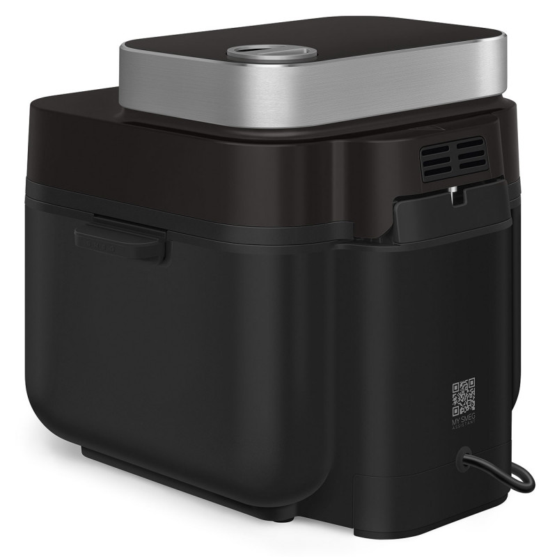 Friteuză cu aer cald Smeg Collezione AFC01BLMAU, 1450 W, 7,3 l, 40-200 °C, 7 programe, mod dublu, comandă tactilă, cronometru, LED, negru