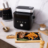 Friteuză cu aer cald Smeg Collezione AFC01BLMAU, 1450 W, 7,3 l, 40-200 °C, 7 programe, mod dublu, comandă tactilă, cronometru, LED, negru