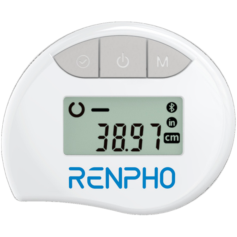 Bandă de măsurare inteligentă pentru corp RENPHO BMF01 PEU-RF-BMF01-WH, 150 cm, ecran LCD, Bluetooth, alb
