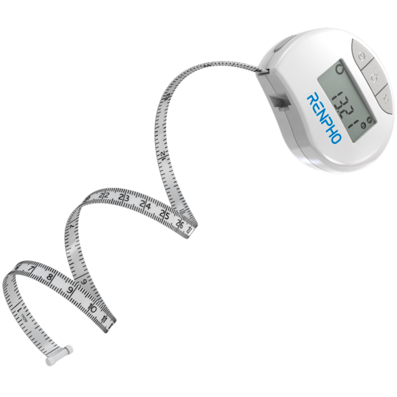 Bandă de măsurare inteligentă pentru corp RENPHO BMF01 PEU-RF-BMF01-WH, 150 cm, ecran LCD, Bluetooth, alb