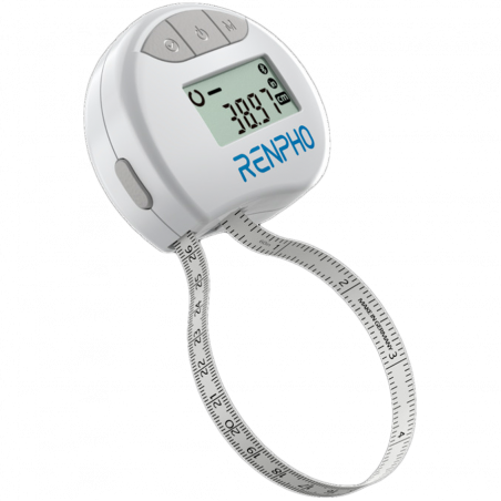 Bandă de măsurare inteligentă pentru corp RENPHO BMF01 PEU-RF-BMF01-WH, 150 cm, ecran LCD, Bluetooth, alb