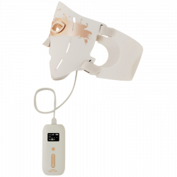 Mască LED pentru față RENPHO Artemis Blush PEU-E100B-1, Terapie cu lumină, 5 niveluri de intensitate, Cronometru, Alb/roz