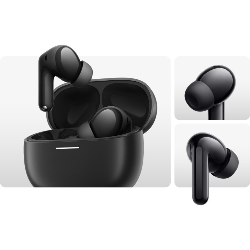 Căști Xiaomi Redmi Buds 8 M2544E1, 11 ore, BT 5.4, IP54, Hi-Res Audio Wireless, reducere a zgomotului cu AI, încărcare rapidă, negru