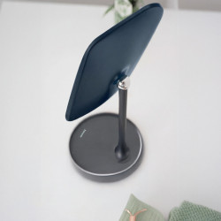 Oglindă cosmetică Beurer BF BS 47 LE, 21 cm, autonomie de 3 ore, 33 de LED-uri, reglare continuă a intensității luminoase, USB-C, gri închis
