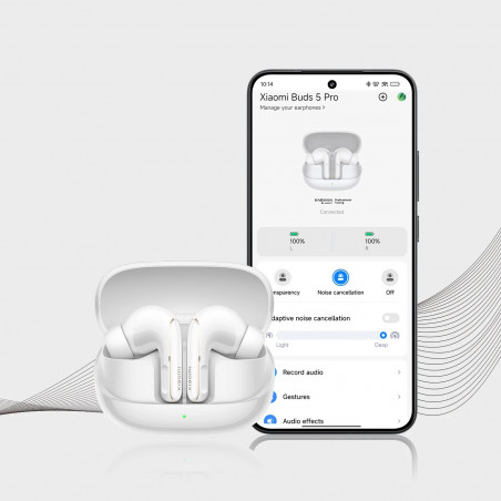 Căști Xiaomi Buds 5 Pro M2437E1, 8 ore, BT 5.4, ANC până la 55 dB, aptX Lossless, Hi-Res Audio, IP54, negru