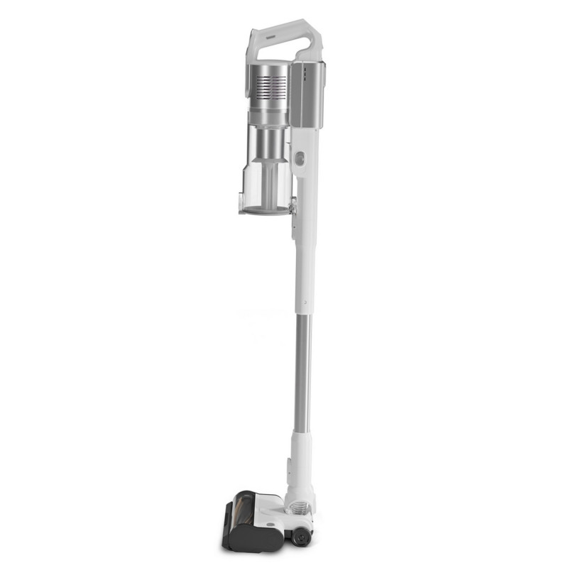 Aspirator vertical Levoit VortexIQ LSV-V221-VEU, 210 W, 0,85 l, 50 min, 3 trepte de putere, lumină verde la peria NeoSight™, filtru HEPA cu 5 trepte, cap rotativ la 180°, alb/argintiu