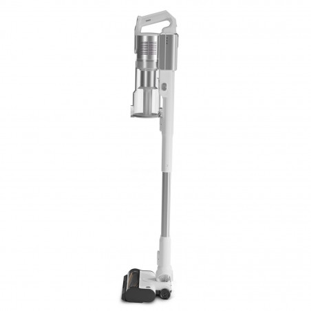 Aspirator vertical Levoit VortexIQ LSV-V221-VEU, 210 W, 0,85 l, 50 min, 3 trepte de putere, lumină verde la peria NeoSight™, filtru HEPA cu 5 trepte, cap rotativ la 180°, alb/argintiu