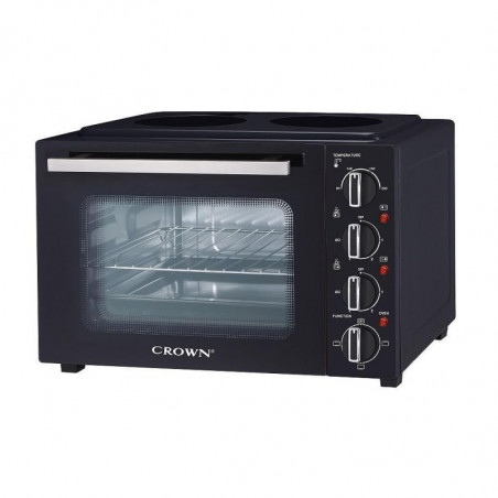 Aragaz mic Crown CMO-352CER, 1500 W, 35 l, 2 ochiuri, 90-230 °C, negru