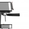 Aparat de espresso pentru cafea măcinată Finlux FEM-1655BS, 1100 W, 20 bar, 1,5 l, ecran tactil, bloc termic, duză de abur, argintiu/negru