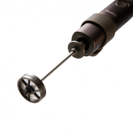Mixer pentru frappe Outin LattoGo, 2 viteze, MeshWhisk, 1400 mAh, USB Type-C, maro
