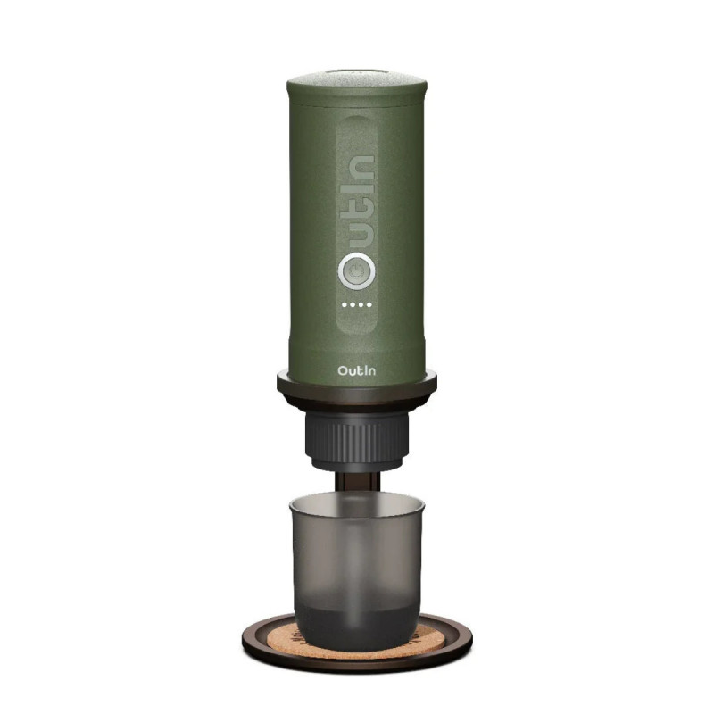 Suport universal reglabil pentru cafea OutIn OT-STD-02, compatibil cu OutIn Nano, înălțime reglabilă, oțel inoxidabil, negru