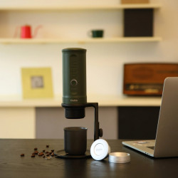 Suport universal reglabil pentru cafea OutIn OT-STD-02, compatibil cu OutIn Nano, înălțime reglabilă, oțel inoxidabil, negru