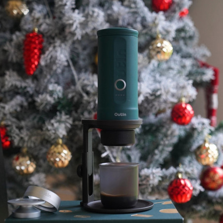 Suport universal reglabil pentru cafea OutIn OT-STD-02, compatibil cu OutIn Nano, înălțime reglabilă, oțel inoxidabil, negru