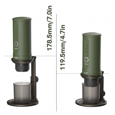 Suport universal reglabil pentru cafea OutIn OT-STD-02, compatibil cu OutIn Nano, înălțime reglabilă, oțel inoxidabil, negru