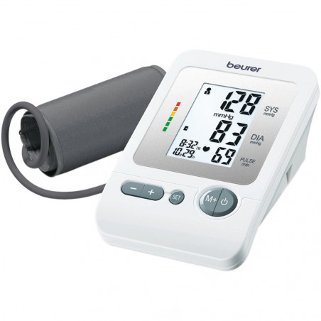 Monitor de tensiune arterială Beurer BM 26, memorie, măsurare automată, detectează aritmia, alb
