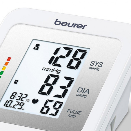 Monitor de tensiune arterială Beurer BM 26, memorie, măsurare automată, detectează aritmia, alb