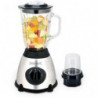 Blender cu rasnita de cafea Royalty Line RL-SME-600.6, 600W, 1.5 L, Vas sticla, 2 viteze + Pulse, Zdrobire gheata, Inox/negru