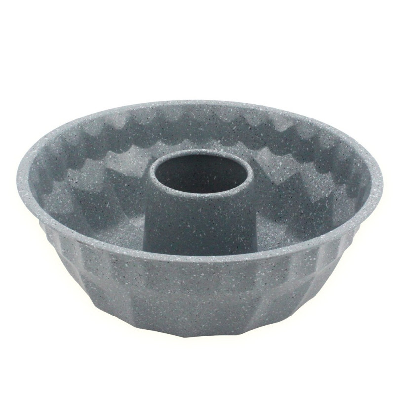 Formă pentru chec Voltz V51223GE, 26,5 x 9,5 cm, finisaj marmorat, oțel carbon, gri